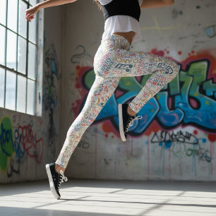 Legging Nascido para Dançar Azul Vermelho Dourado ID277