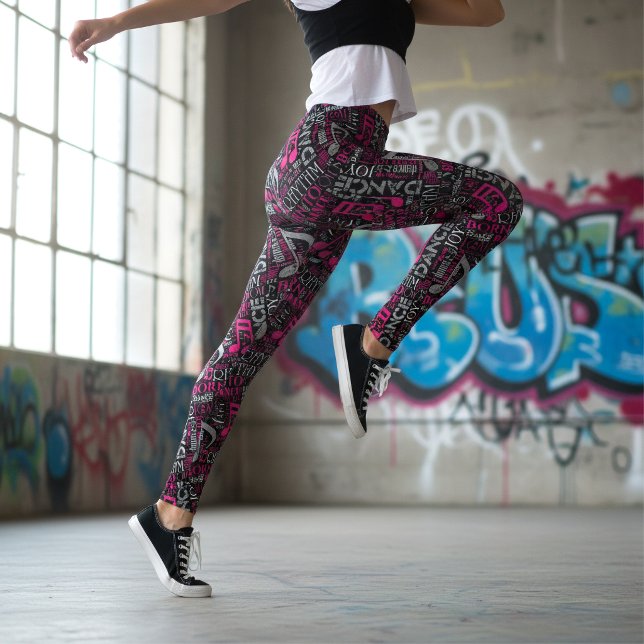 Legging Nascido para Dançar Rosa/Branco ID277 (Criador carregado)