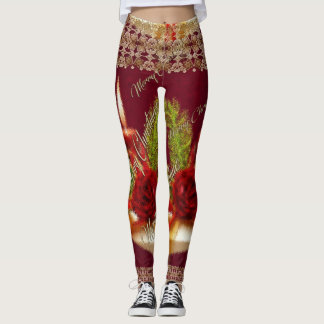 Legging Natal/ano novo das caneleiras do partido