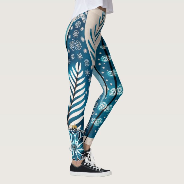 Legging Natal azul (Direita)