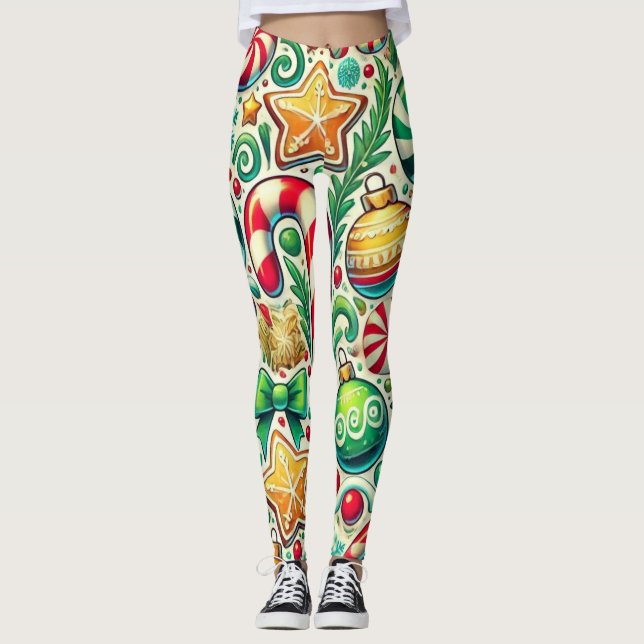 Legging Natal das mulheres (Frente)