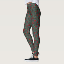 Legging Natal de Bagas de Azevinho
