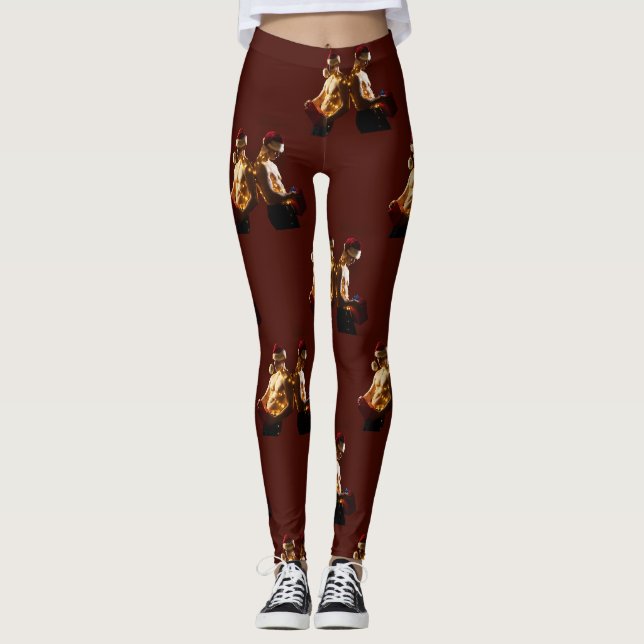 Legging Natal de homens de costas nus da SlipperyJoe (Frente)