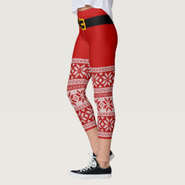 Legging Natal do Figurino do Papai Noel
