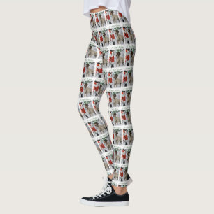 Legging Natal do ponteiro alemão com cabeleireiro