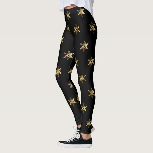 Legging Natal Dourado e preto elegante (Esquerda)