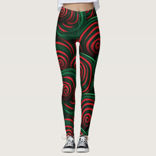 Legging Natal em 3D, Vermelho e Verde