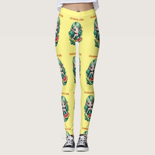 Legging Natal em julho Elf Mermaid Thunder_Cove (Frente)