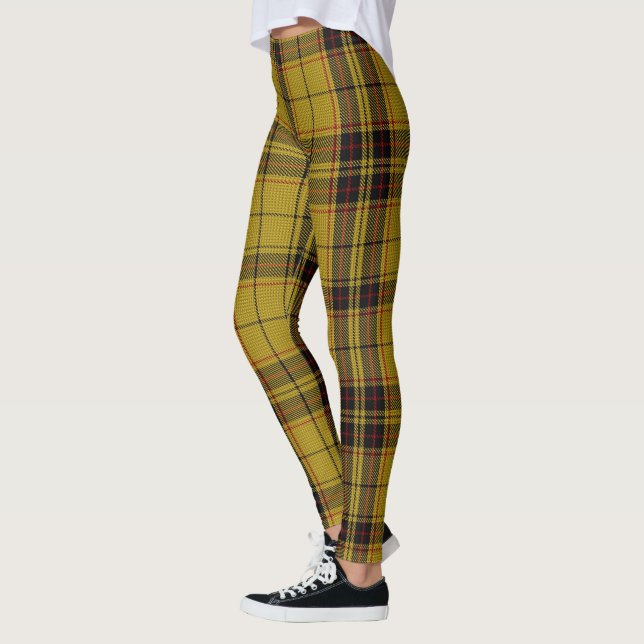 Legging Natal em Xadrez Amarelo (Esquerda)