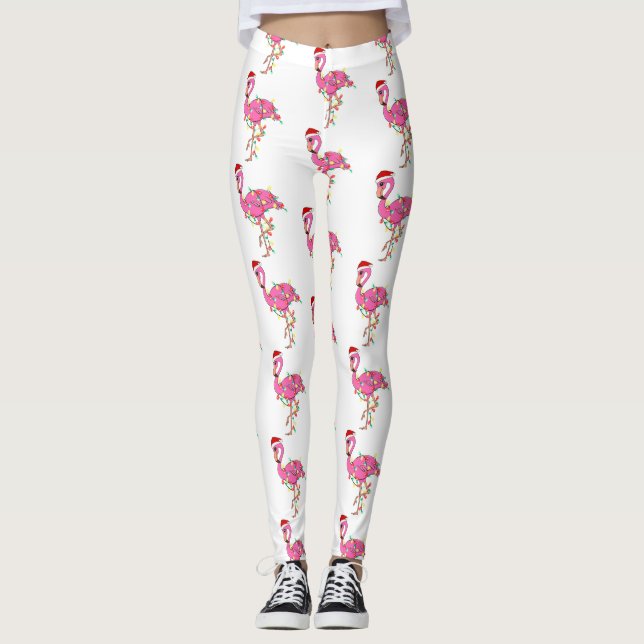 Legging natal feio santa claus flamingo (Frente)
