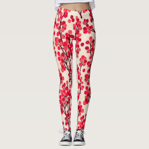 Legging Natal Holly Berries - Padrão Invisível