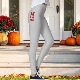 Legging Natal Personalizado Feliz Prata Clássica Vermelho