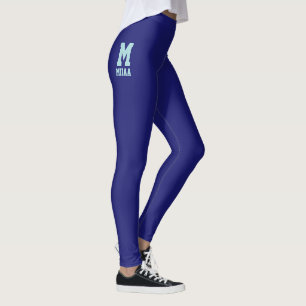 Legging Natal Personalizado Profundo Azul Meia-Noite Brilh