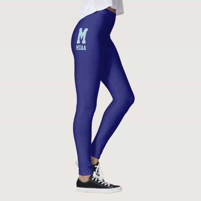 Legging Natal Personalizado Profundo Azul Meia-Noite Brilh (Direita)