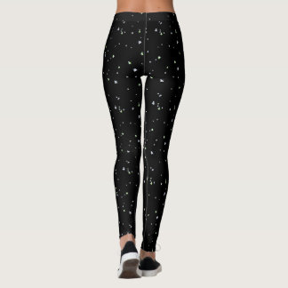 Legging Natal preto da faísca