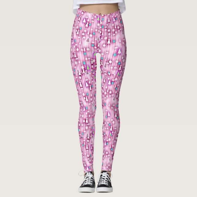 Legging Natal Rosa (Frente)