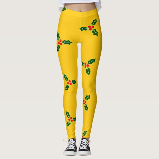Legging Natal sagrado em laranja (Frente)