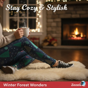 Legging Natal Verde Festivo Rena de Papai Noel Biscoito de
