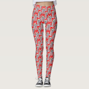 Legging Natal Vermelho da Família Koala