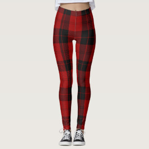 Legging Natal vermelho do Tartan