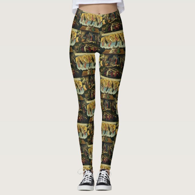 Legging Natividade Mística por Sandro Botticelli (Frente)