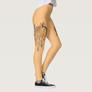 Legging Nativo americano Kokopelli Whale Dreamcatcher 2