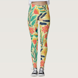 Legging Nature Foliage: Padrão Invisível Floral.