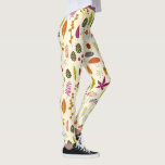 Legging Natureza da floresta<br><div class="desc">Folhas de outono, bagas, pínus cones e todo o tipo de pedras e bolhas naturais da floresta. Arte original de Nic Squirrell.</div>