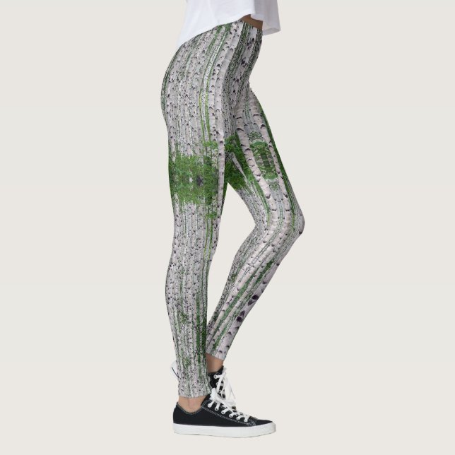 Legging Natureza da Floresta de Birch (Direita)