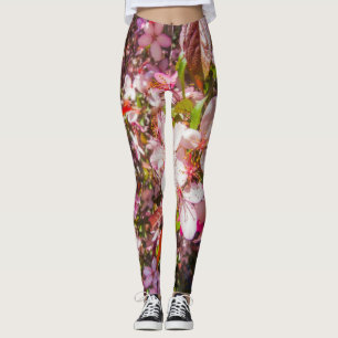 Legging Natureza floresce Coração em flores Florestas