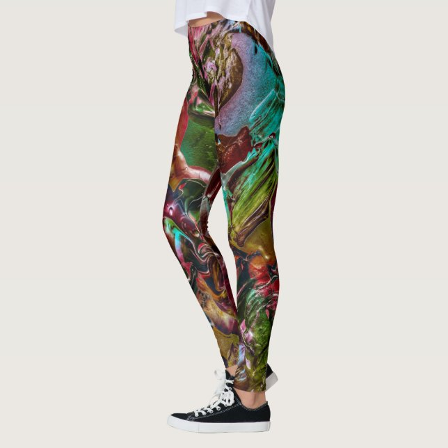 Legging Natureza Inspire Paint Splatter Abstrato (Esquerda)