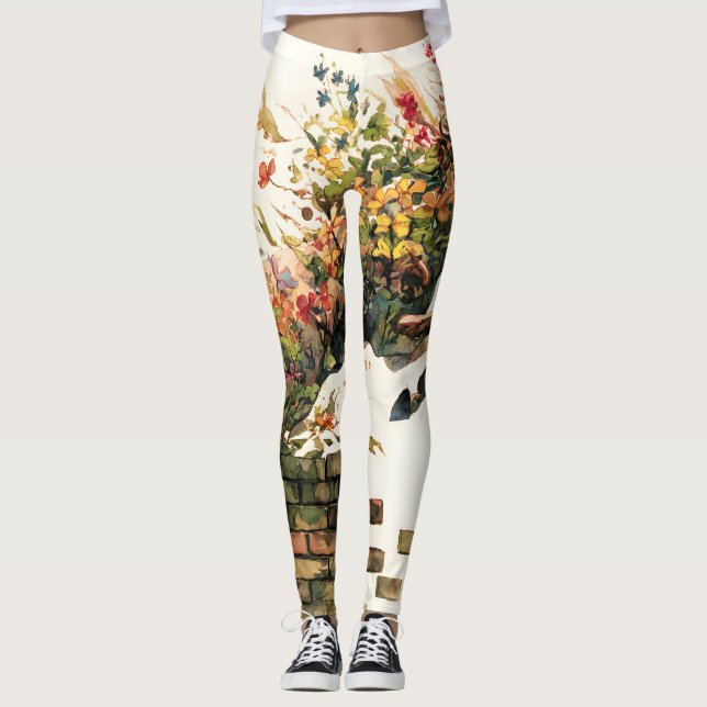 Legging Natureza Pulverização Botânica (Frente)