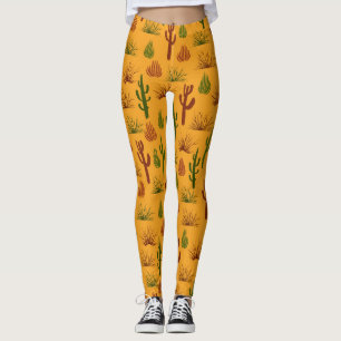Legging Natureza Selvagem Cactus Bushes Padrão