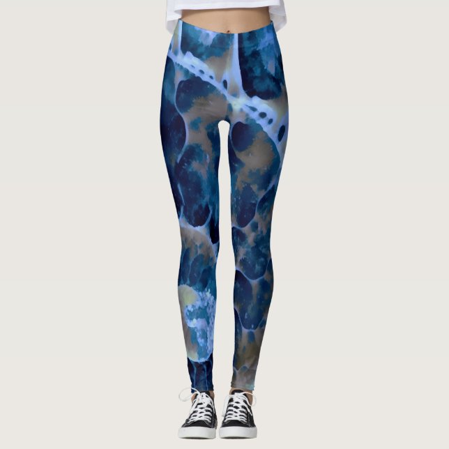 Legging náutilo azul elétrico (Frente)