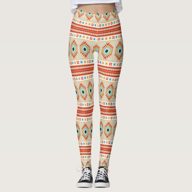 Legging Navajo Inspirou Leggings: Espetáculo do Deserto do (Frente)