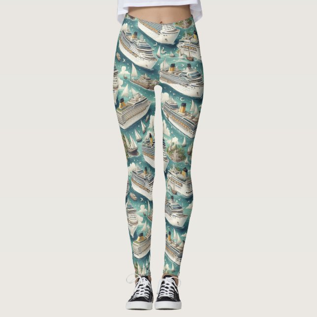 Legging Navio de cruzeiro náutico (Frente)