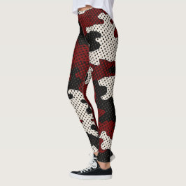 Legging Nebraska Scarlet & Cream Cornfield Camo