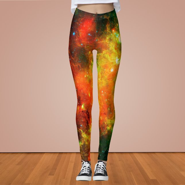 Legging Nebulosa Colorida Starry (Criador carregado)