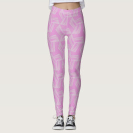 Legging Nebulosa Rosa Fluxo Sonolento Padrão Invisível