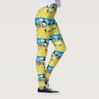 Legging Nenhumas caneleiras do papagaio-do-mar do medo