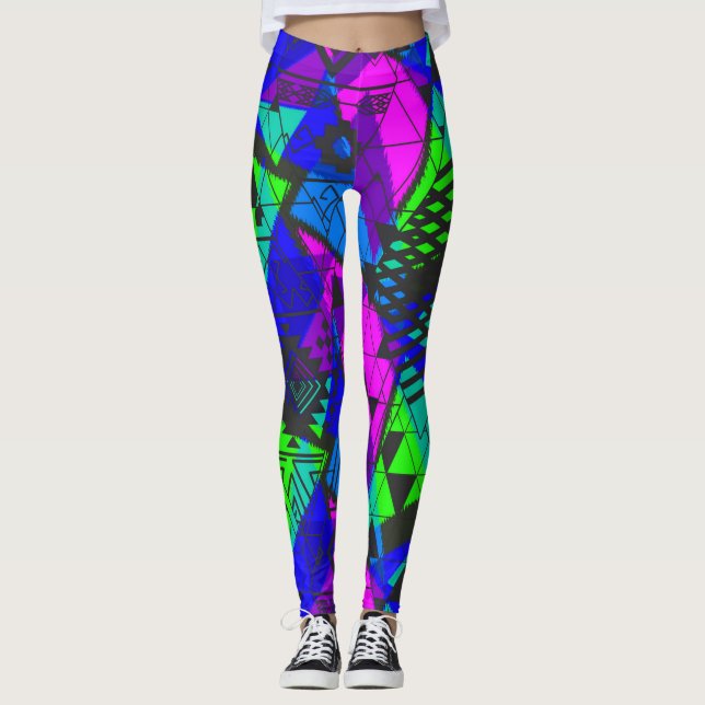 Legging Neon abstrato. (Frente)