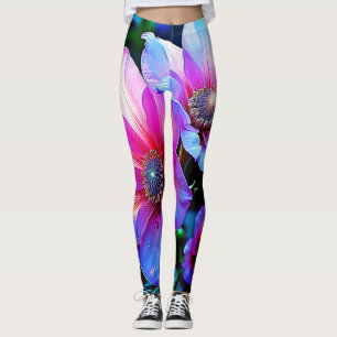 Legging Neon Bloom Flower Magic Design