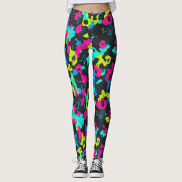 Legging Neon Camouflage Pattern