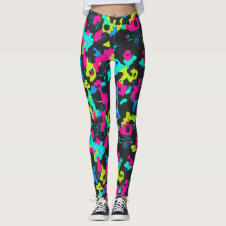 Legging Neon Camouflage Pattern