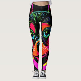 Legging Neon Canine Puppy Art