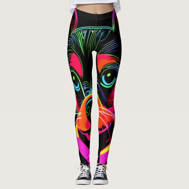 Legging Neon Canine Puppy Art (Frente)