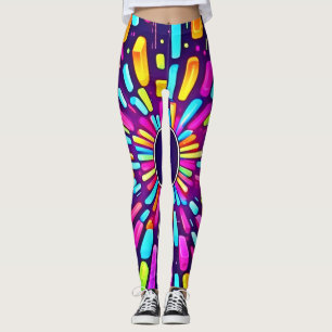 Legging Neon Dreamscape: Uma Viagem Psicodélica