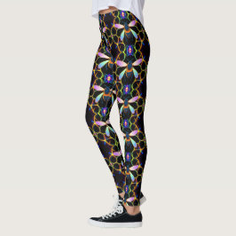 Legging Neon Electric Honeycomb Bee