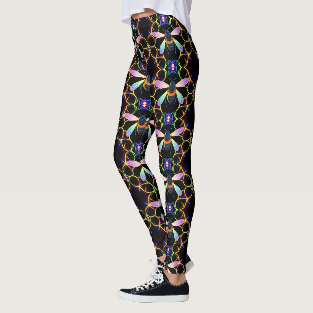 Legging Neon Electric Honeycomb Bee (Esquerda)