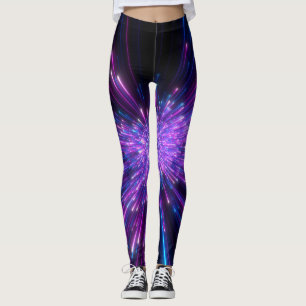 Legging Neon Galaxy - Fundo do Abstrato Cósmico